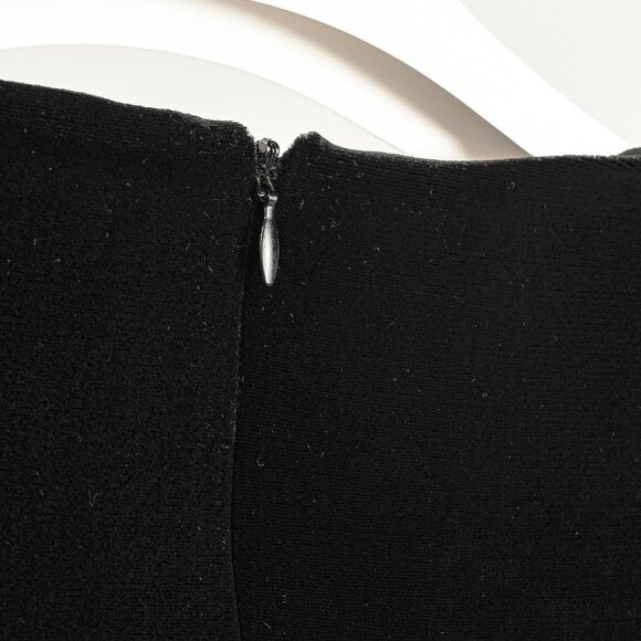 Jean Paul Gaultier Black Velvet Sheer-Sleeve Midi Dress - Picture 7 of 11